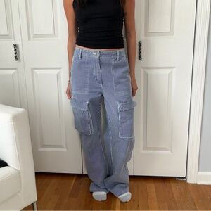 Striped cargo pants